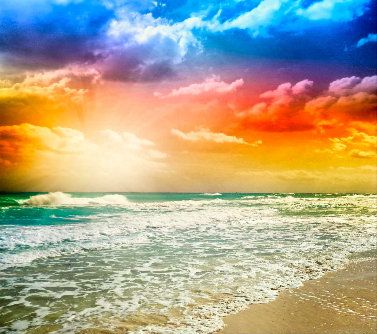 пляж радуга